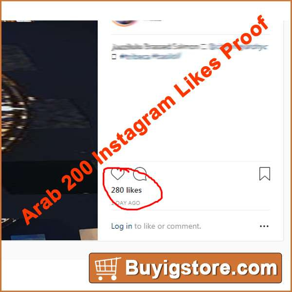 Arab 200 Instagram Likes Proof