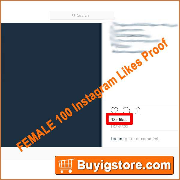 FEMALE 100 Instagram Likes Proof